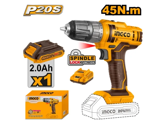 Ingco ATORNILLADOR A BATERIA 20V P20S C 1 BATERIA Y CARGADOR INGCO CDLI200518