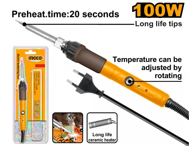 Ingco SOLDADOR LAPIZ ESTAÑO 100W TEMP AJUSTABLE INGCO SI0110831